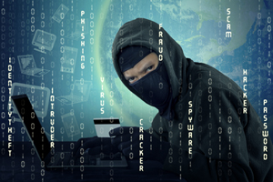 Hacker stealing credit card information 